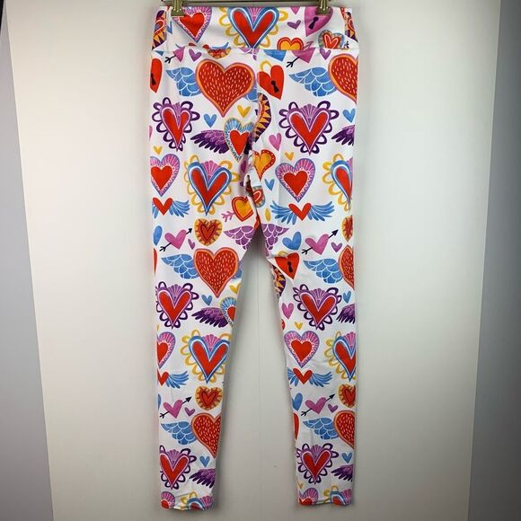 Fiercepulse women’s heart pattern Valentine’s Day leggings size x-large - Picture 2 of 8